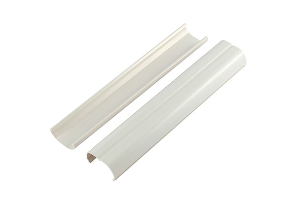 100mm Strong Split Air Conditioner Pipe Cover White PVC Decorative Duct