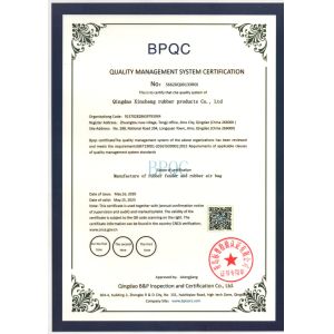 Qingdao Xincheng Rubber Products Co., Ltd. Certifications