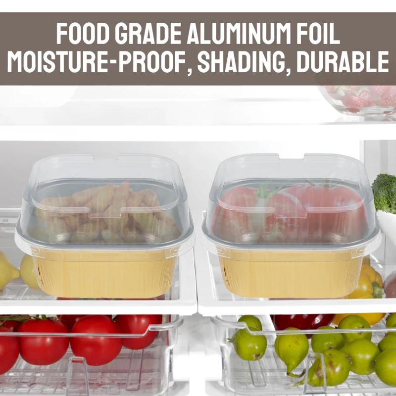 OEM Service Accepted 500ml 900ml 1000ml Tin Foil Aluminum Foil Container for Kitchen