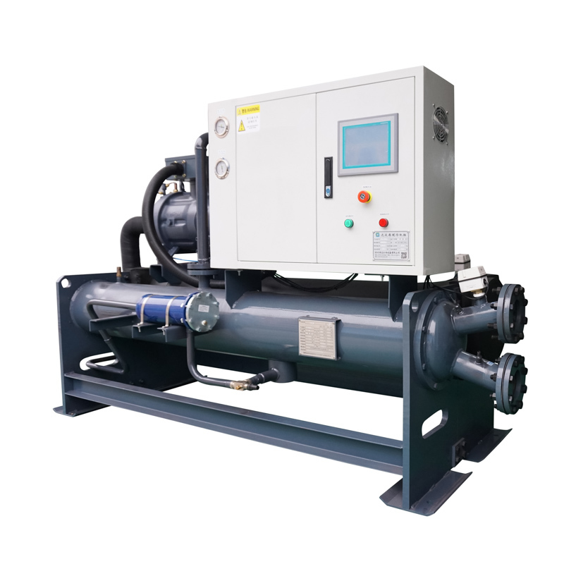 R410A Refrigerant Water Cooled Industrial Screw Chiller Variable Speed Energy Saving OEM