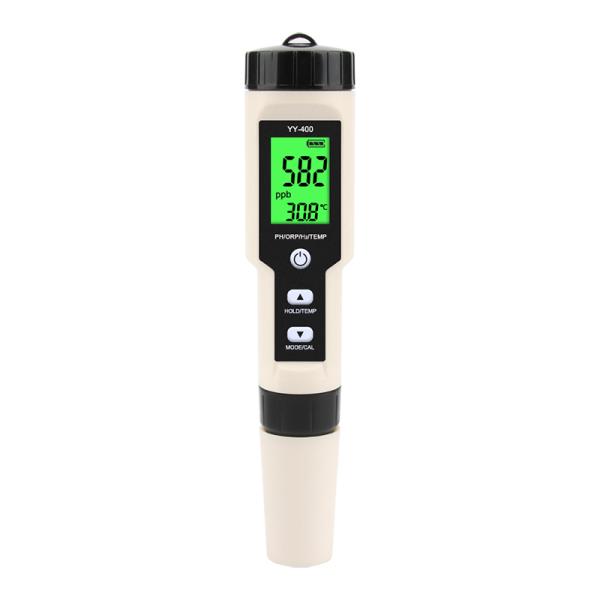4 in 1 Digital Water Quality Meter with IP67 Waterproof Rating and LCD Display for H2, ORP, pH, and Temperature Measurement