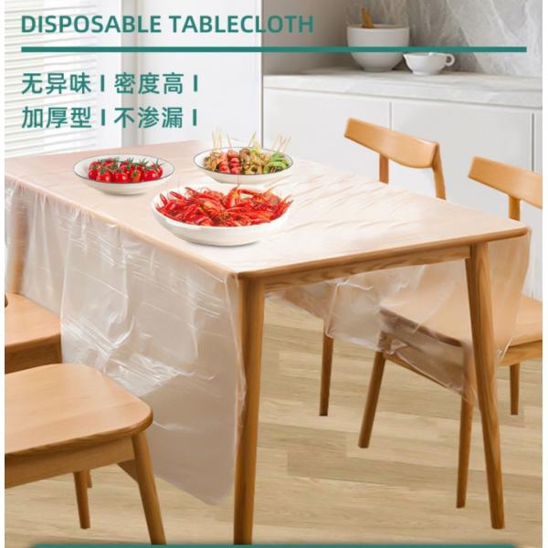 PE Cover Disposable Tablecloth for Dust Proof and Oil Proof Protection in Household