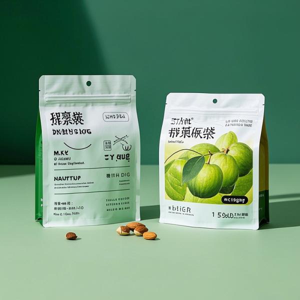 Stand Up Zipper Snack Bags 3 Layer Plastic Laminated Moisture Proof Airtight Custom Logo Printing for Chips Nuts Candy