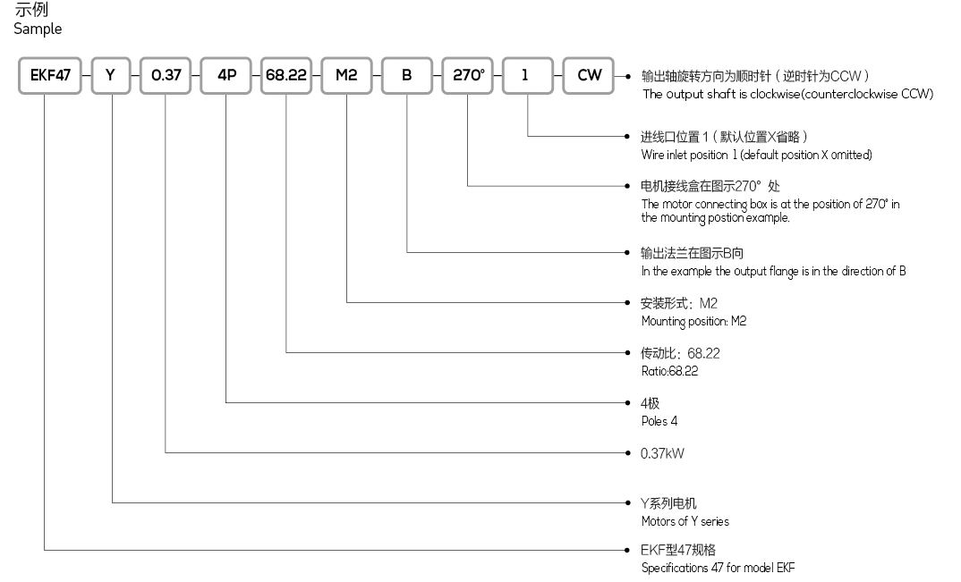 EK Series Helical Bevel Gear Motor