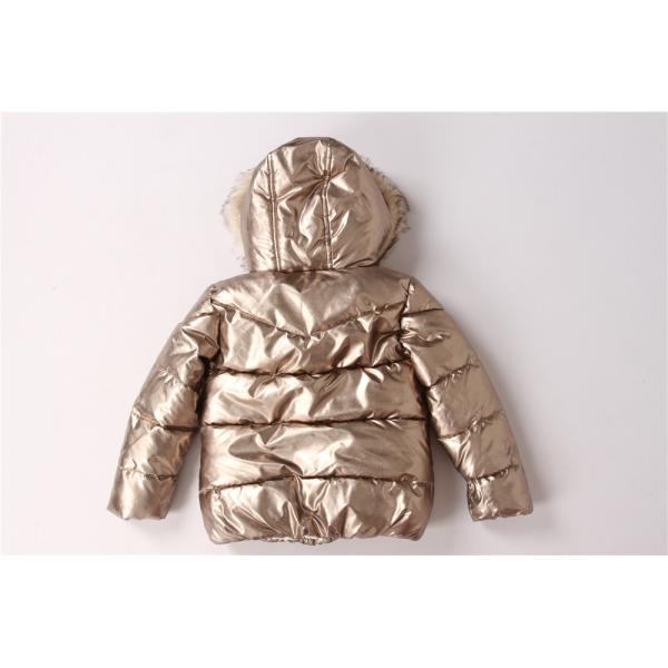 Kids Coats, Children's Coats, Metalic Shinny material, Coral Fur Lining