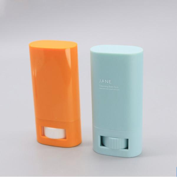 Industrial Cosmetic Oval Lotion Bar Stick Refillable Plastic Purple Lipbalm Tube Twist up Deodorant Container 5g 15g 20g