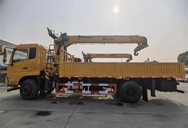 Dongfeng 190hp caminhão de motor montado guindaste 8 toneladas caminhão de guindaste para transporte
