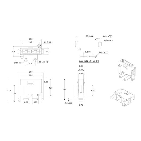 JEF-703FL 32V 30A Panel montado soporte de fusible automotriz para ATO ATC ATU soporte de fusible de cuchilla
