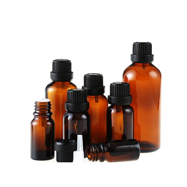 Frasco de vidro de óleo essencial cosmético preto 1000 peças logotipo personalizado