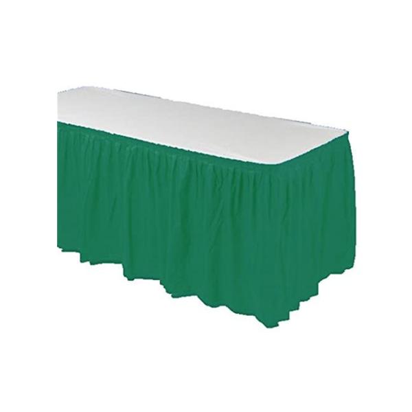 Saia plástica da tabela do partido da saia impermeável descartável vermelha coral da tabela