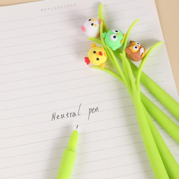 Colorful Soft Rubber Little Bird Gel Pens Wobble Neutral Pen for Gifts Prizes