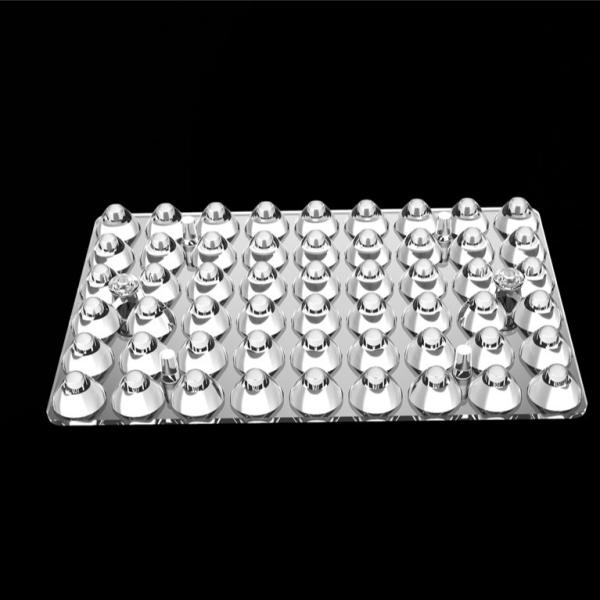 54IN1 30 Degree Outdoor Light 3030 LED Lens PC Led Optics For Stadium Light / Pitch Lights  L144*W94mm