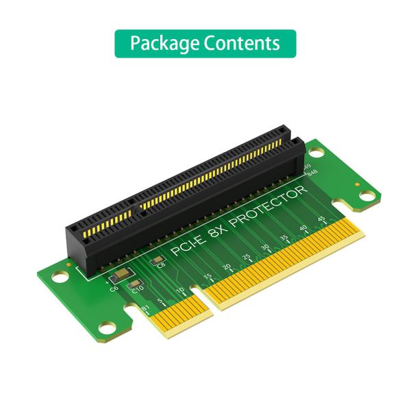 PCI-Express 8X Riser Card 90-Degree Left-Angle Adapter Card 1U Height Computer Server PCIe Socket, PCI-E 8X Elevated