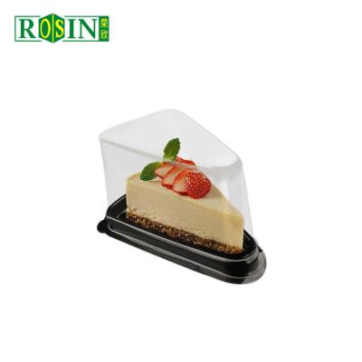 Emballage en plastique transparent triangulaire pour boulangerie Contenants jetables pour tranches de gâteau au fromage