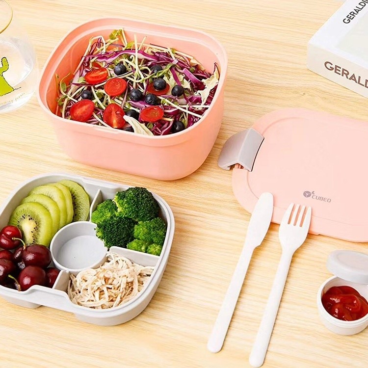 PP Plastic Type Custom Large Capacity Food Container Kids Bento Snack Box for Children