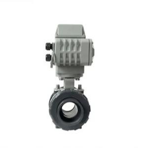DC24V DN100 Pn10 UPVC Electric Ball Valve With Power Off Automatic Close