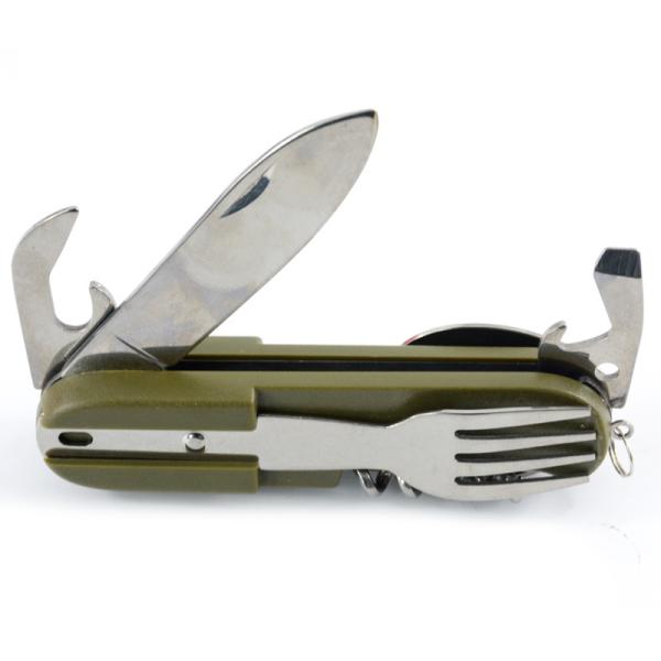 US Portable Folding Style Outdoor Camping Tableware Set Stainless Steel Knife Fork Spoon