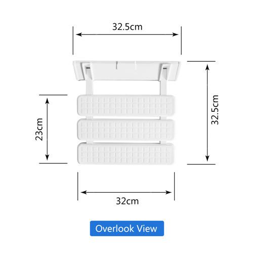 Spa White Wall Mounted Shower Seat 32.5*32.5*10cm Size For Bathroom / Balcony