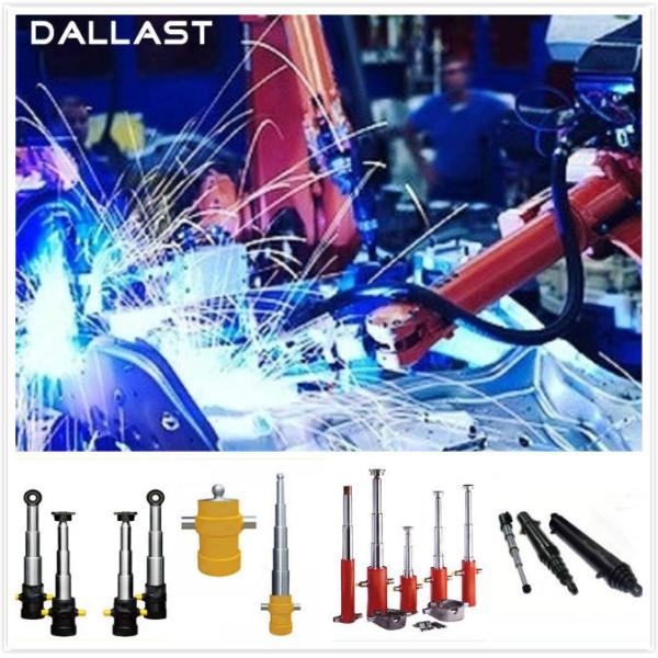 Welded Industrial Hydraulic Cylinders Single Acting Telescopic Lifting