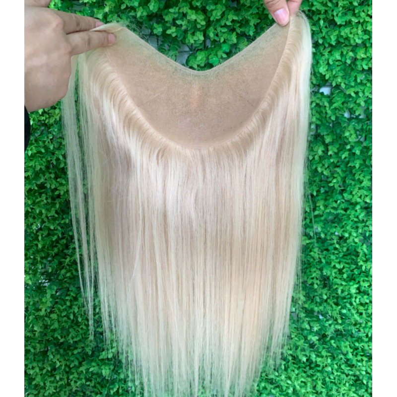 Silky Bone Straight One Piece Real Human Hair Extensions Clip Ins European V/U Shape Hair Topper Lace Clip in Extension