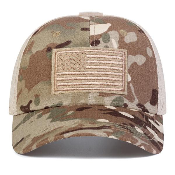 Custom Embroidered Constructed 6 Panel Cotton Twill Profile Trucker Cap with Curved Visor