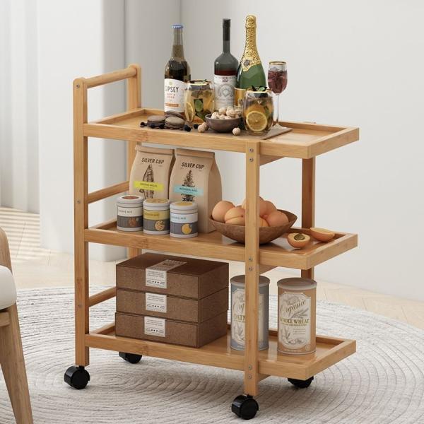 Living Room Furniture Coffee Table Multi Layers Household Moving Shelf Cart Rolling Bedside Sofa Side for Household Decor