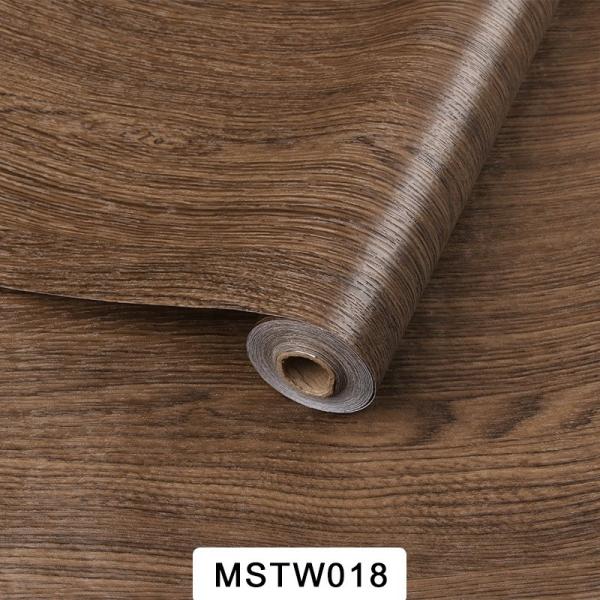 Commerce 10m Length Gray Color 3D Wood Grain Adhesive Wall Stickers Wallpaper Easy to Install