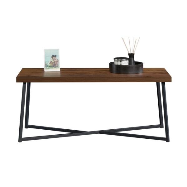 ODM Outdoor Nesting Wood And Metal Coffee Table Modern Style With Cross Legs
