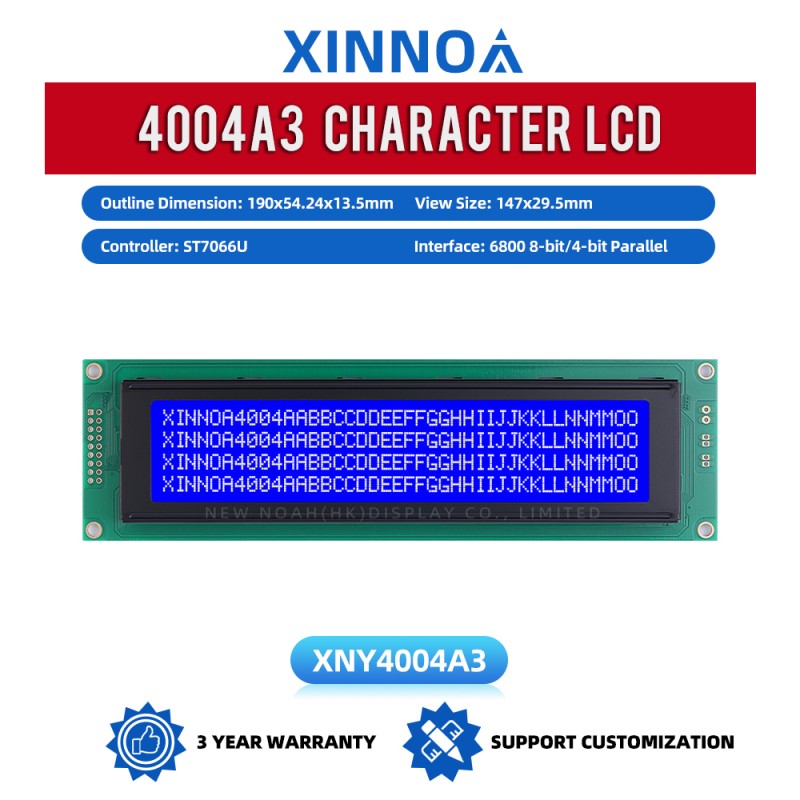 Blue Film White Letters 4004A3 4004 Character LCD Module 4X40 Interface Module ST7066U LED Backlight