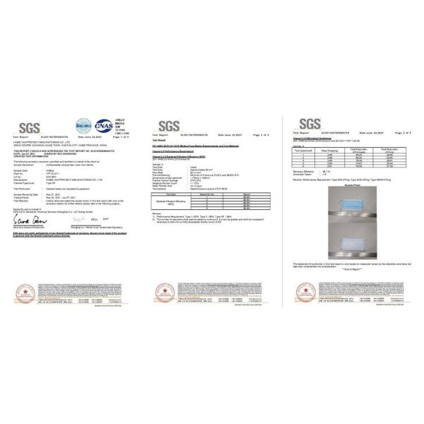 VPT1001 3-слойная маска для лица из нетканой ткани с 95% Bfe
