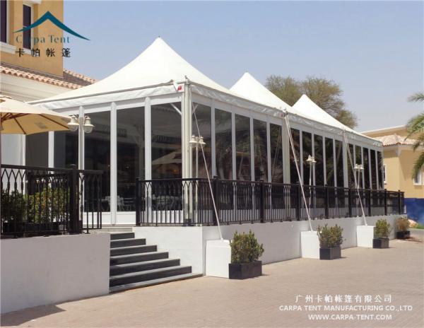 Aluminum Large Pagoda Tents With Glass Wall / Outdoor Event Tent