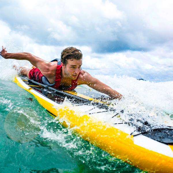 Yellow 352 Lbs 12.5' X 30 X 6 Racing Inflatable SUP Surfboard