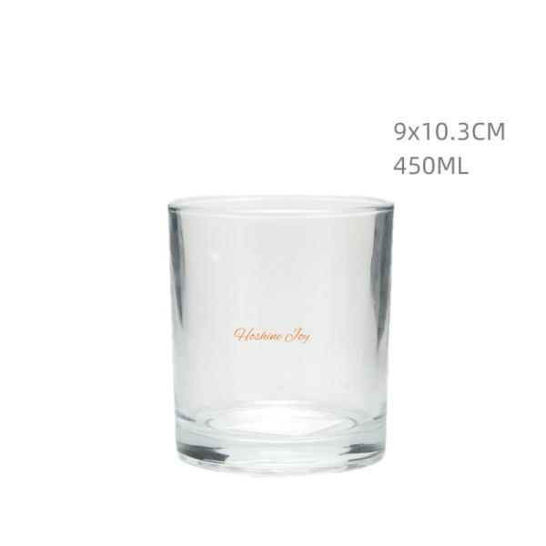 16OZ Candeeiros de vidro cristalino Aromaterapia Votive Candle Jar