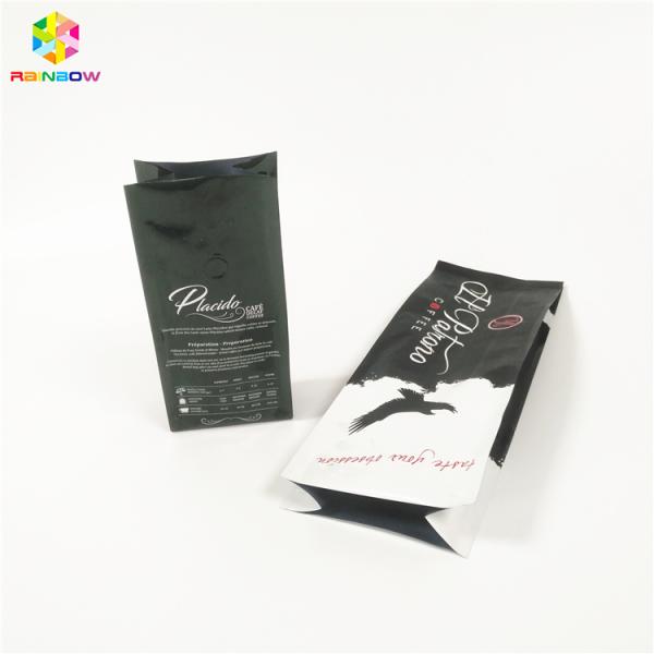 Flat Bottom Tea Bags Packaging Resealable k For Protein / Coffee Powder
