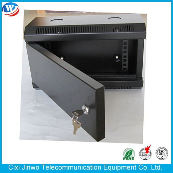 10 Inch Wall Mount Network Cabinet Glass Door 15U SPCC Cold Rolled Steel