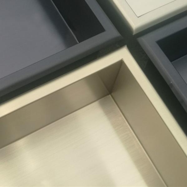 Classic Gold Bathroom Niche with LED Light and Double Shelf Antibacterial Function