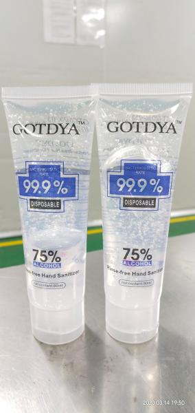 8000pcs in stock , GOTDYA  antibacterial 80ml 300ml 500ml gel 75% alcohol rinse-free hand sanitizer dispenser