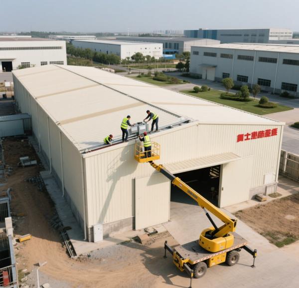 Construction d'entrepôt métallique préfabriqué sur mesure, industriel modulaire