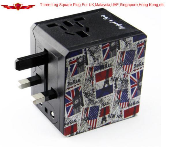 Newest Design Travel Adaptor with 2.1A USB Charger Iphones,ipads With UK/EURO/USA/AUS PLUG