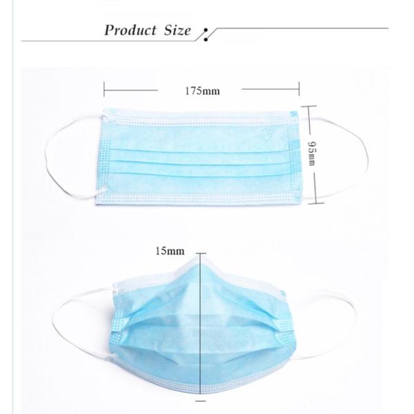 Class II Cotton Yarn 9.5 Cm Triple Layer Surgical Mask
