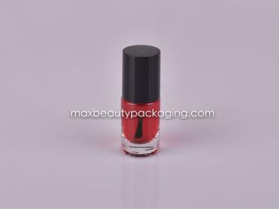 shiny black classic nail polish cap 9ml straight round nail polish bottle plastic cosmetic nail polish packaging