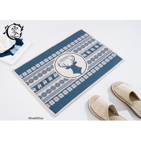 Home Decoration Foot Mat Rubber Christmas Deer Pattern Welcome Indoor Outdoor