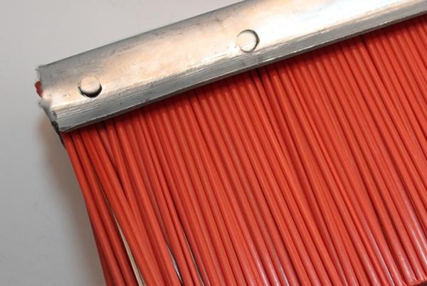 Industrial Brush Strip PP And Steel Wire Material Bristle Brushes Red Brick Machine Strip Brush