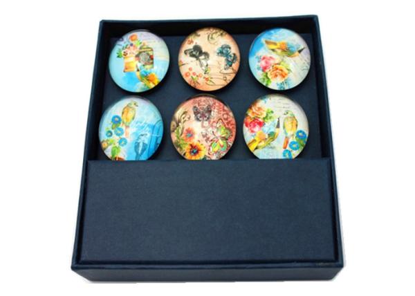Custom Tourist Souvenir 35mm Fridge Magnet Glass Dome Refrigerator Magnet for Souvenir