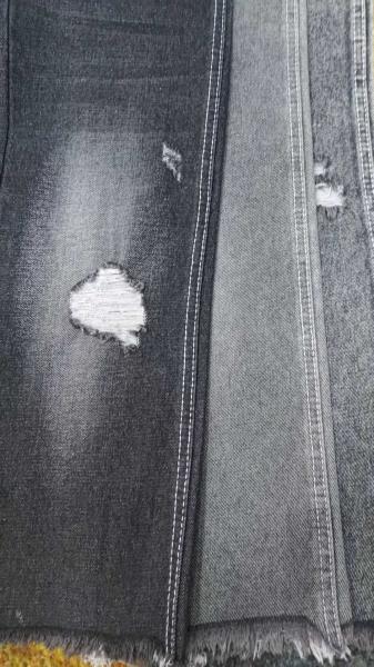 Black  Cotton Polyester Viscose Denim Fabric 10x7 JSD3022B