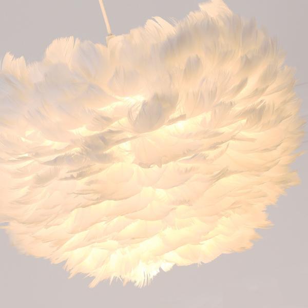 Romantic Feather Floor Lamp, Sofa Vertical Table Lamp for Living Room Bedroom Bedside Lamp(WH-MFL-87)