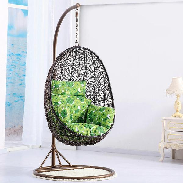 Mail Packing N Modern Design Single Swing Chair PE Rattan Hanging Chair for Apartment