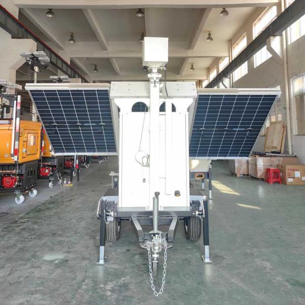 Мобильная камера наблюдения с солнечной энергией с 6 м ручной мачтой