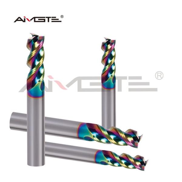 U Type Slot Cutter 3 Flute Carbide Flat End Mill 4mm - 20mm With Color Coating