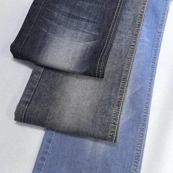 16S Compte de fils T400 coton bleu foncé Tissu denim étirable 8 oz JSD3062 Avec 86,5% de coton 13,5%T400